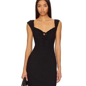 Free People Eleni Bodycon Maxi Dress, Black, Large